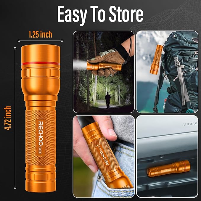 Rechargeable Flashlights High Lumens, G1000 Super Bright Flash Light 2 Pack - Image 5