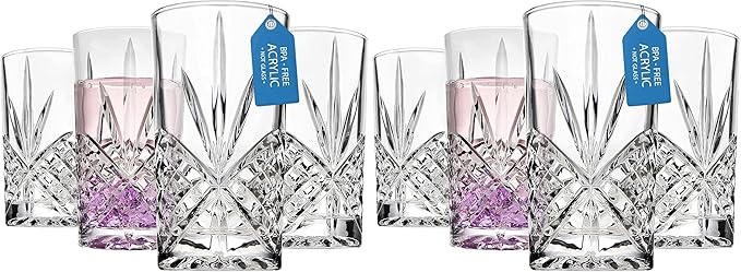 Godinger Tall Highball Glasses, Shatterproof and Reusable Acrylic by Godinger