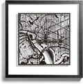 Washington D.C. Cut Map framed by O3 Design Studio, 18x18 inches, paper cutting by O3DESIGNSTUDIO