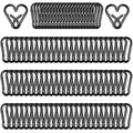 100 Pack 1.57" Heavy Duty Carabiner Clips, M4 Black Galvanized Steel Spring by SEUNGCH