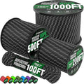 Reflective Paracord Rope 750 lb - 200ft 5/32" Parachute Cord 4MM 12-Strand para by Triberion