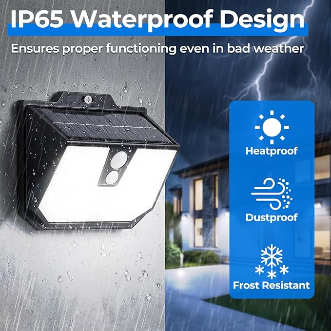 Brightever 4-Pack Solar Lights Outdoor Motion Sensor, Super Bright Outdoor - Image 6