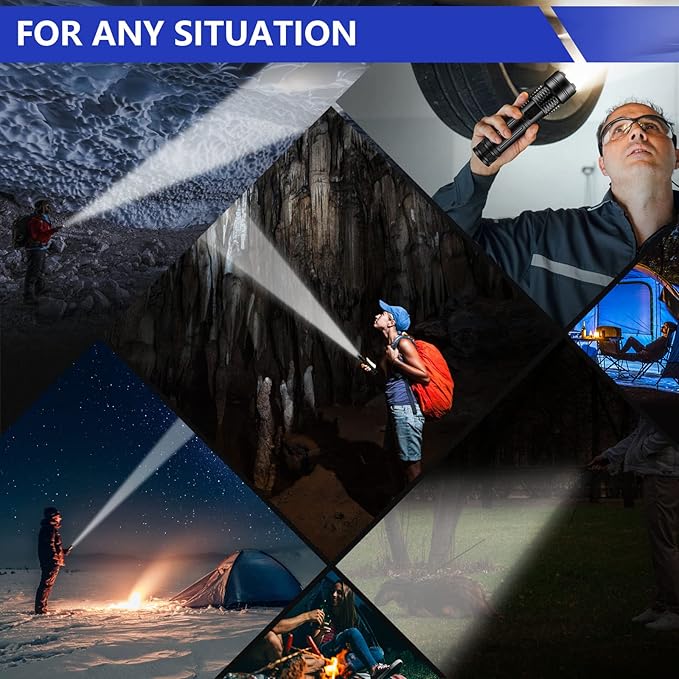 Esgofo Flashlights High Lumens 100000 Rechargeable, Super Bright Handheld LED - Image 7