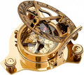 Vintage Shiny Brass Pirate's Booty Compass – Nautical Maritime Sundial by collectiblesBuy