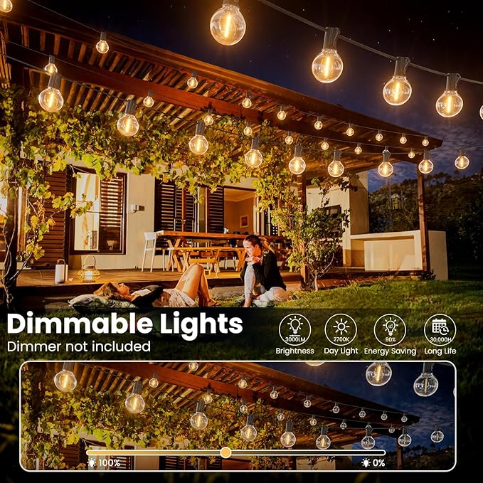 RTTY Outdoor String Lights 25 FT, Patio Light - Image 9