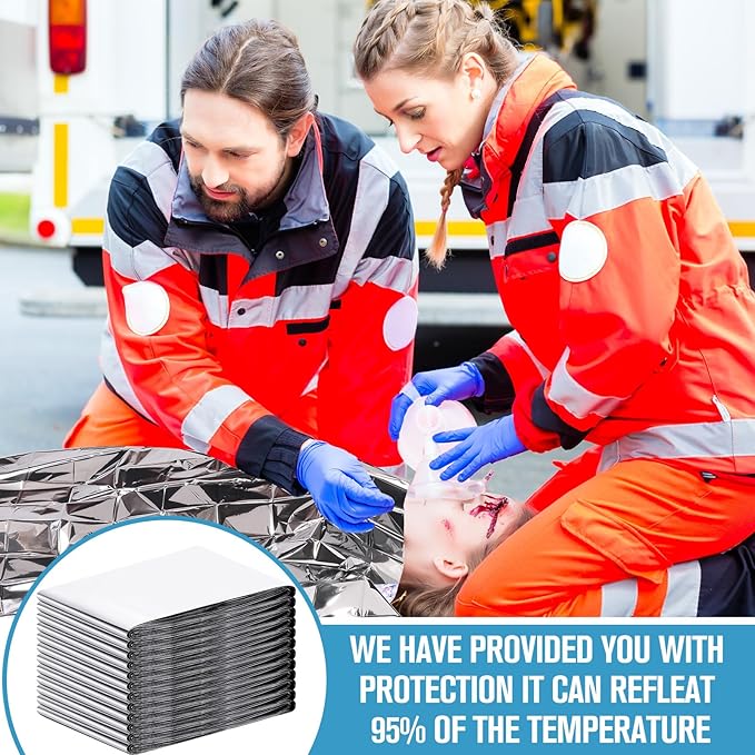 Kanayu 150 Pack 3 Size Safe Emergency Blankets Thermal Survival Space Blanket - Image 5