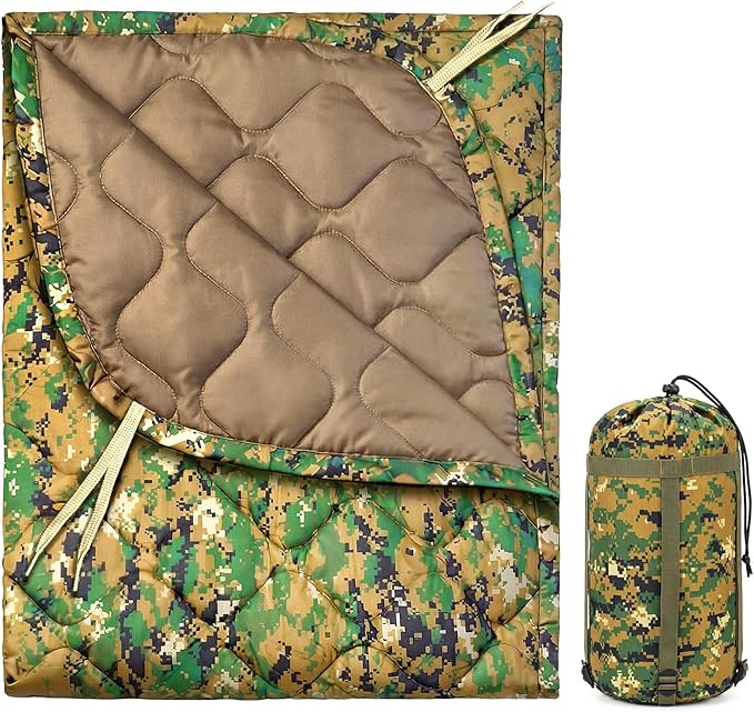 Insulated Camping Blanket | Military Poncho Liner by Unknown