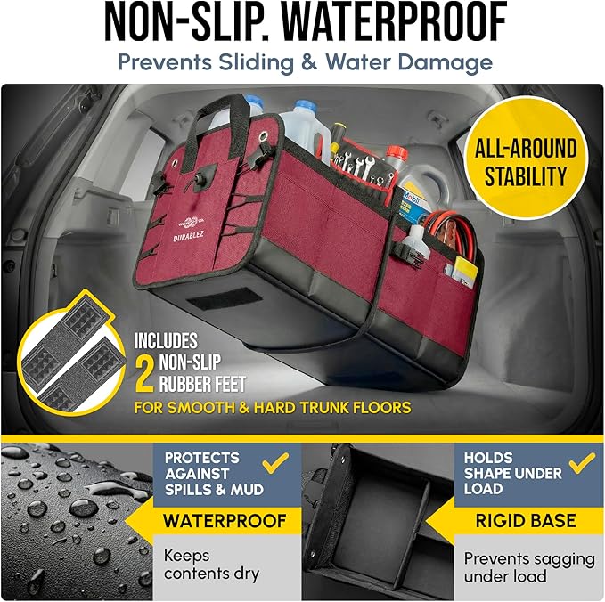 4-Section Trunk Organizer for SUV, Sedan – Modular Extra Large Cargo Bin - Image 6
