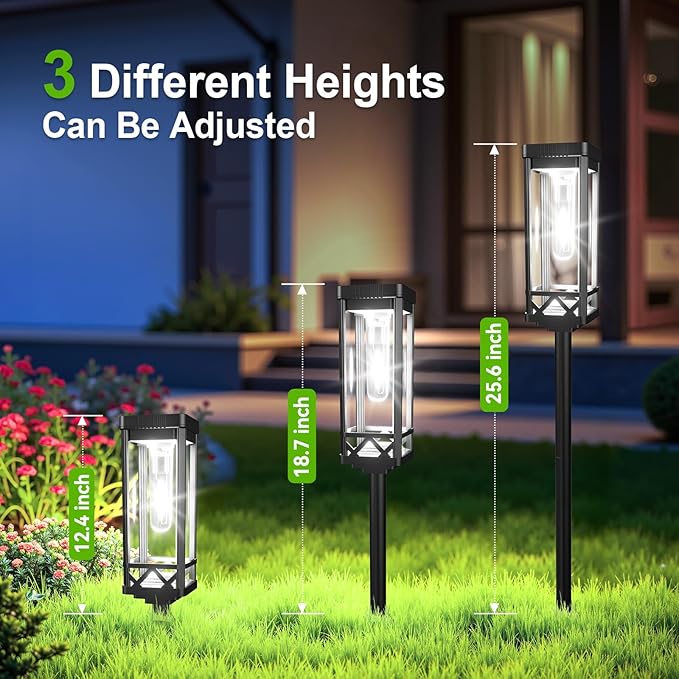 KOOPER Taller Solar Pathway Lights Outdoor, 2 Pack Upgraded Brighter Solar - Image 6