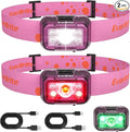 EverBrite Rechargeable Headlamp, 2 Pack Kids Headlamp by EverBrite