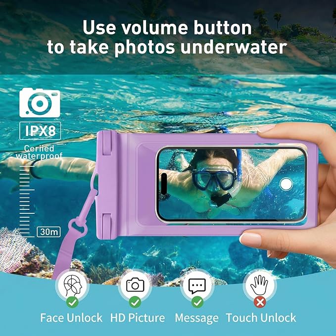 Waterproof Phone Pouch, with Interior Card Pocket, Large Waterproof Phone Case - Image 3