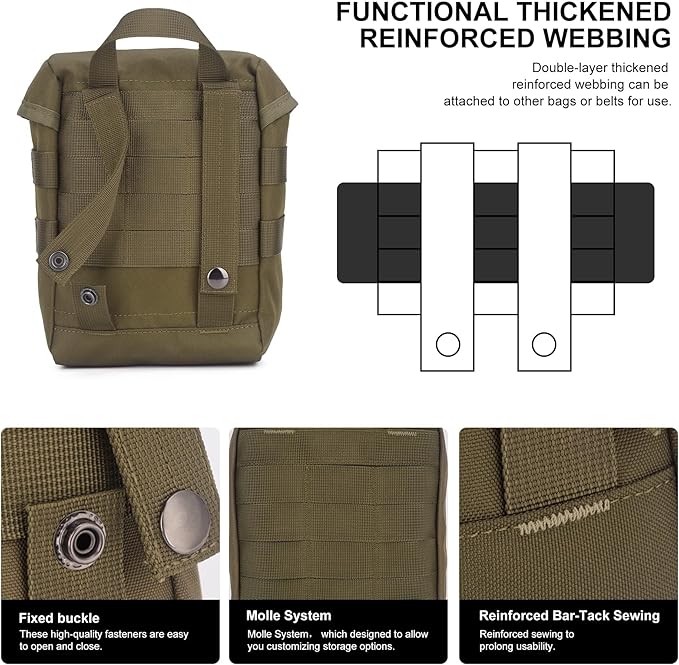 Mardingtop Molle Admin Pouch, EDC Pouch, Tactical Drawstring Pouch, Utility - Image 5
