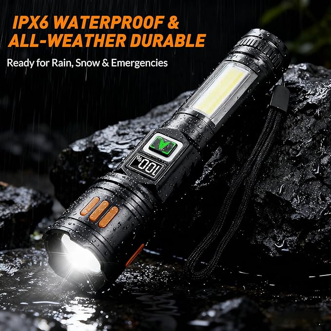 AYL Rechargeable Flashlights 2 Pack, Super Bright High Lumens Flash Light - Image 7