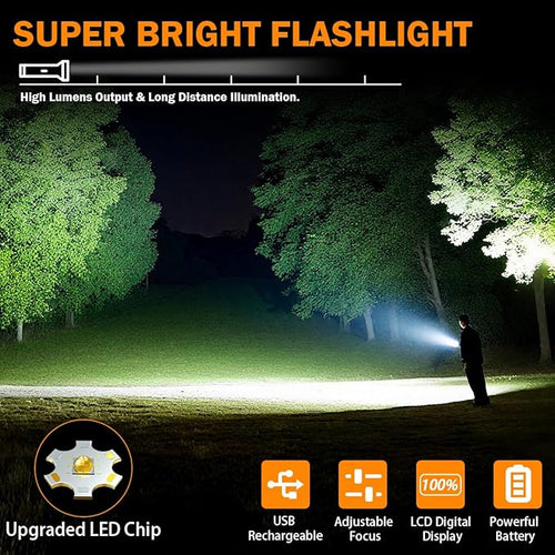 6Pack Rechargeable Flashlights High Lumens, LED Flashlight Rechargeable - Image 2
