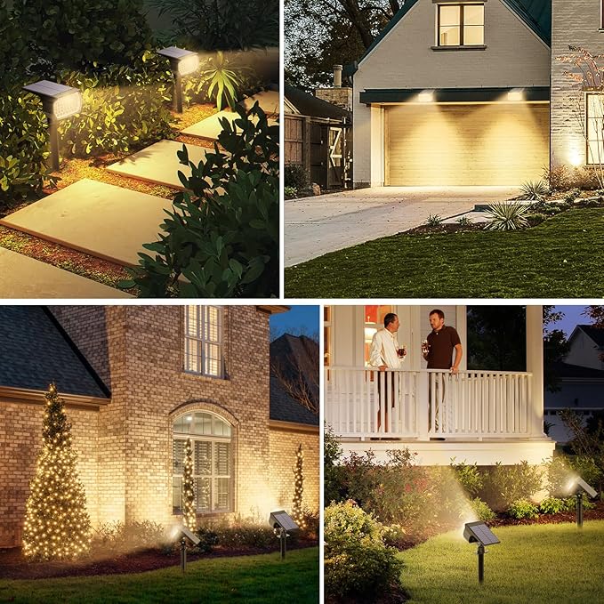 Tadyreal Solar Spot Lights Outdoor 6 Pack, Solar Landscape Spotlights Waterproof - Image 5