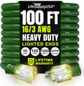 100ft Outdoor/Indoor Extension Cord 16/3 Gauge Heavy Duty 3 Prong SJTW by LifeSupplyUSA