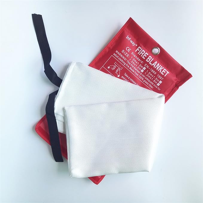 Inf-way Fire Blanket, 47.2''*47.2'' Fiberglass Fire Flame Retardent Emergency - Image 4