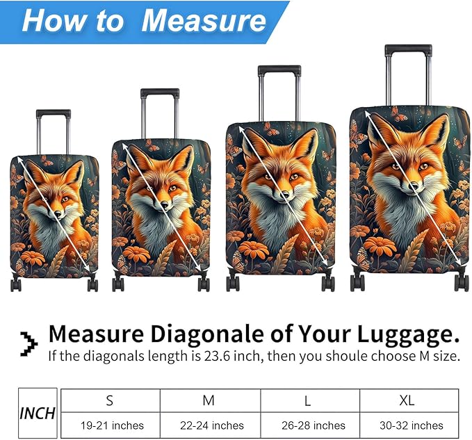 Luggage Cover Protector for 22-24 Inch Suitcases, TSA Approved Elastic Travel - Image 2