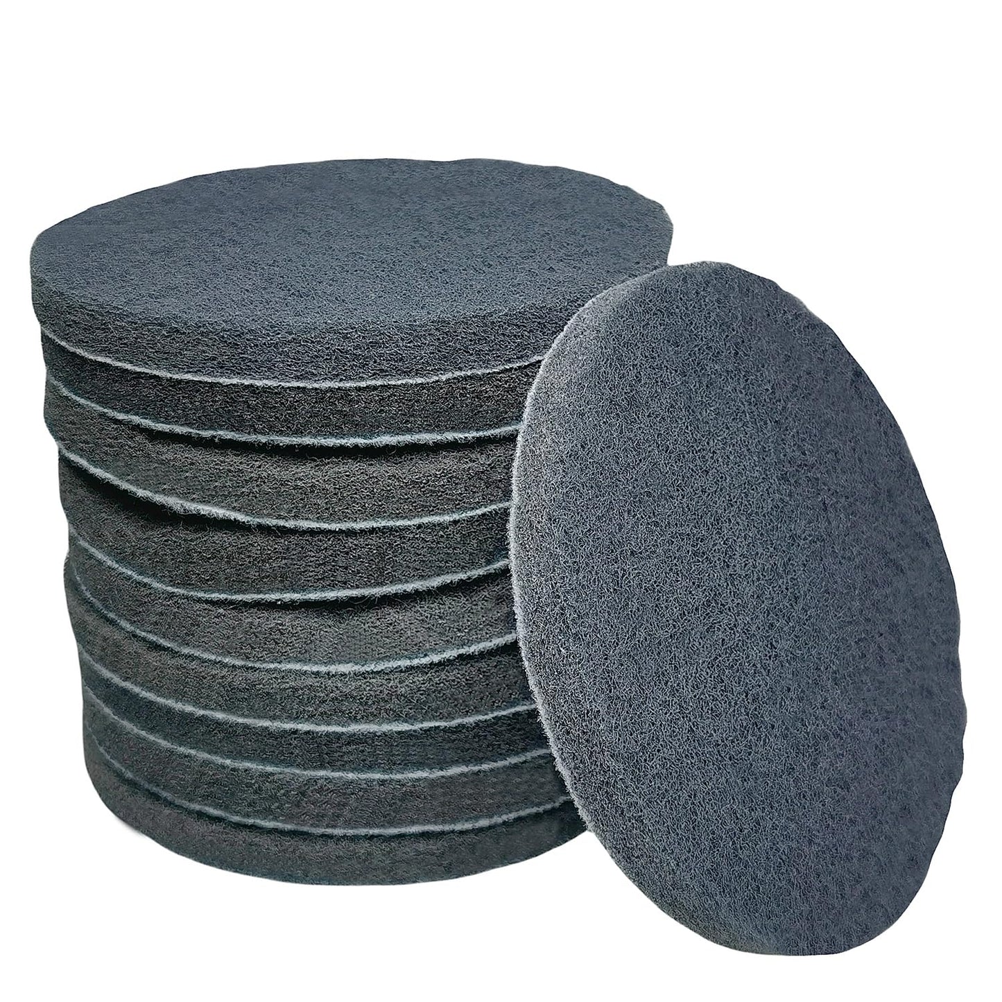 10 Pack 5 Inch 800 Grits Multipurpose Scrubber Scouring Pads Hoop and Loop Flocking Scuff Pads -Scuff Pads Conditioning Discs Polishing Pad for Furniture Automotive Cleaning, Rust Removal