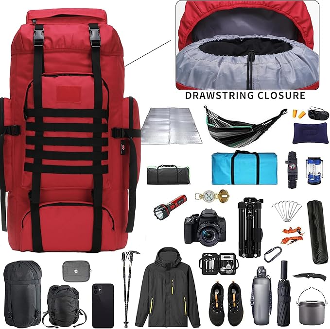 Hiking Backpack for Men 70L/100L Camping Backpack Military Rucksack Molle 3 - Image 4