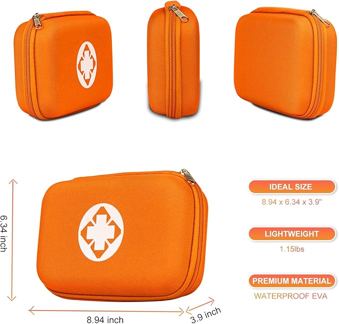 First Aid Kit Emergency Kit Camping Essentials Car-Home Orange First-Aid Bag - Image 6