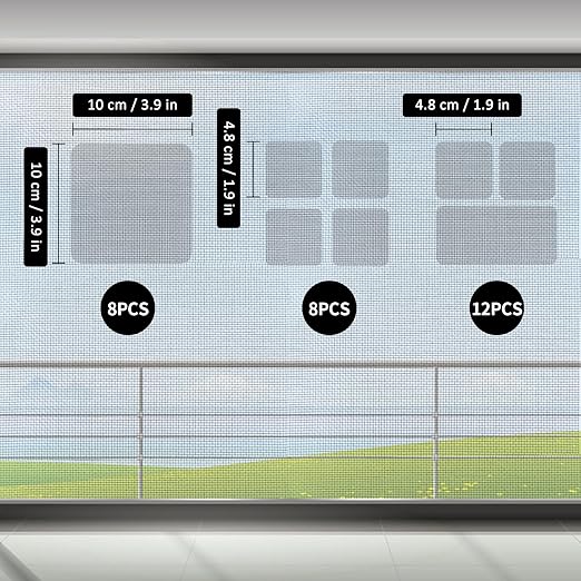 Secopad 28 Sheets Window Screen Patches Repair Kit, Strong Adhesive Fiberglass - Image 3
