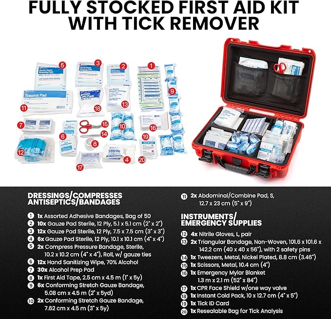 NANUK 910 Waterproof First Aid Kit 146pcs – Durable, Pre-Stocked First Aid - Image 2