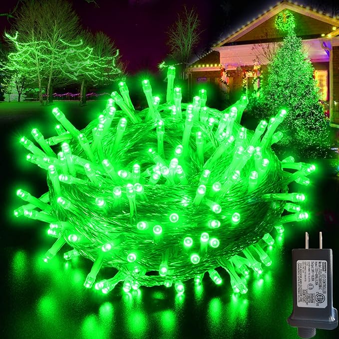 Green String Lights Outdoor Decoration, 66 ft 200 LED Green St. Patrick's Day - Image 7