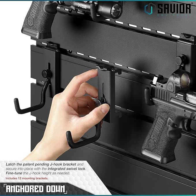 Savior Equipment Wall Rack System Heavy-Duty Steel Tactical Rifle Carbine - Image 3