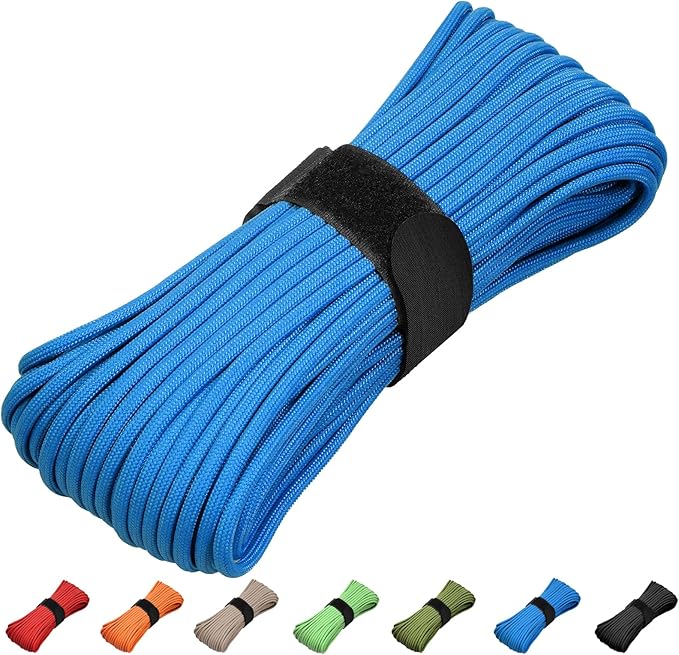 Paracord 550 Rope 100 Feet 5/32 Inch 7 Strand Type III Nylon Rope Parachute Cord by KOKKOYA