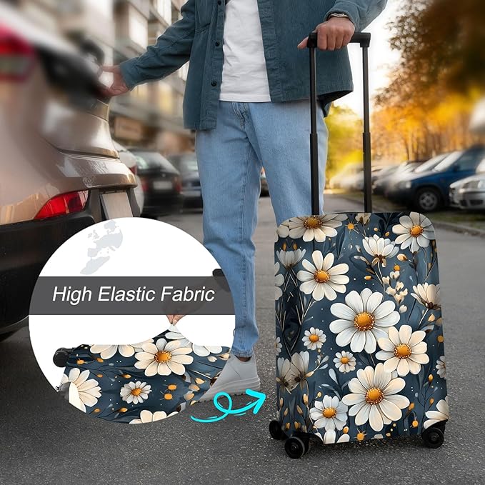 Luggage Cover Protector for 22-24 Inch Suitcases, TSA Approved Elastic Travel - Image 4