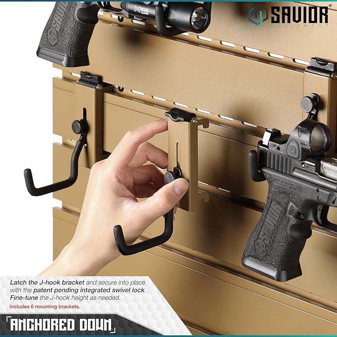 Savior Equipment Wall Rack System Heavy-Duty Steel Tactical Rifle Carbine - Image 3