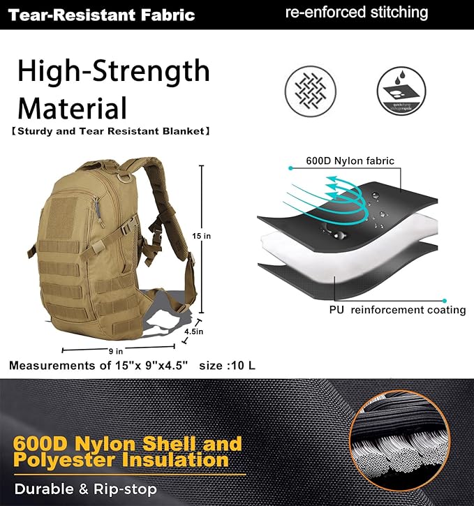 Miramrax 12L Small Backpack Day Pack - Image 2