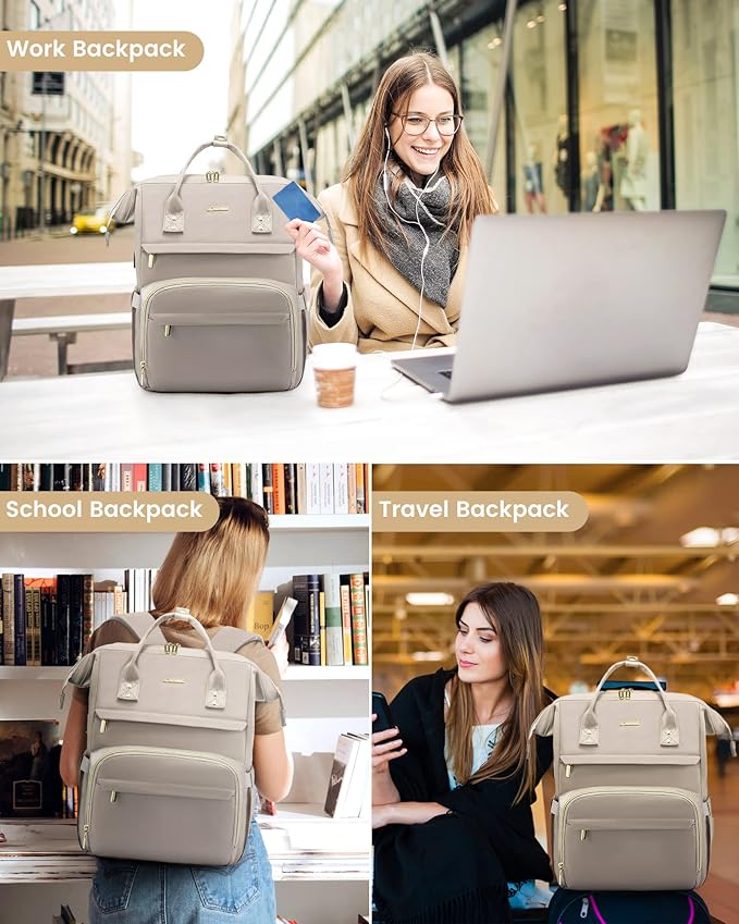 LOVEVOOK 17 inch Laptop Backpack Women, Large Travel Computer Back Pack - Image 6