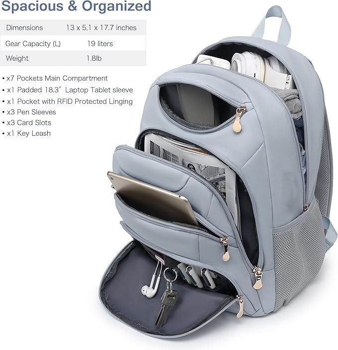 Boavan Laptop Backpack for women, 15.6 inch Laptop Bag - Image 2