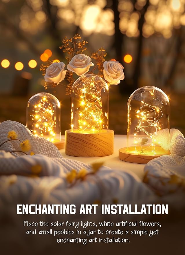 Solar String Lights Outdoor Waterproof, 2 Packs Total 132 Ft 400 LED Solar - Image 4