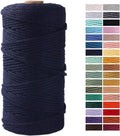 Dark Blue Cotton Macrame Cord, 3mm x 109Yards, Crafts & Decorative Projects by AestheticDesignforYou