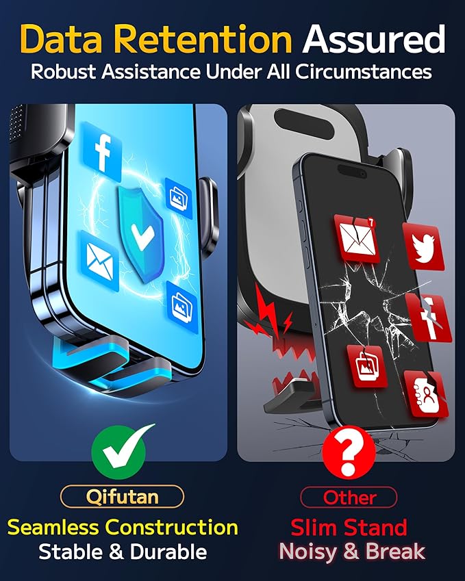 Qifutan Phone Holders for Your Car Cell Phone Mount for Car Mount Windshield - Image 4