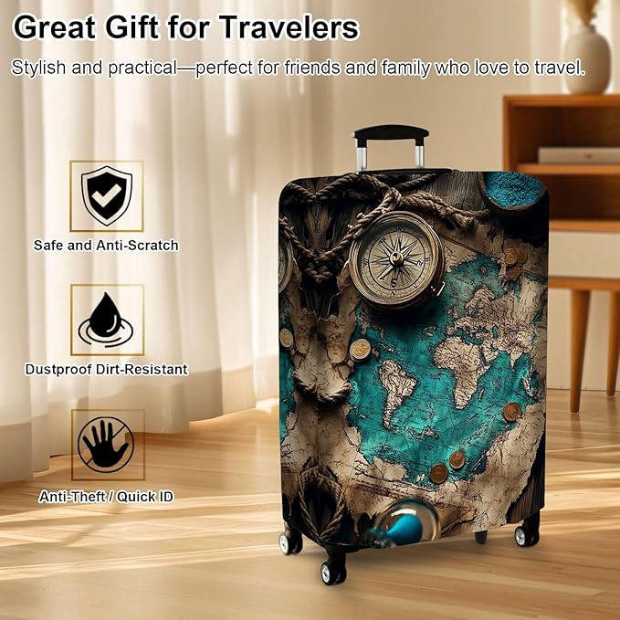 Luggage Cover Protector for 26-28 Inch Suitcases, TSA Approved Elastic Travel - Image 7