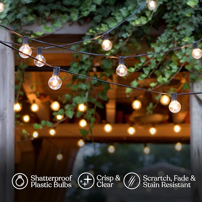 Brightech Ambience Pro LED String Lights - 26 Ft Patio Lights Outdoor - Image 6