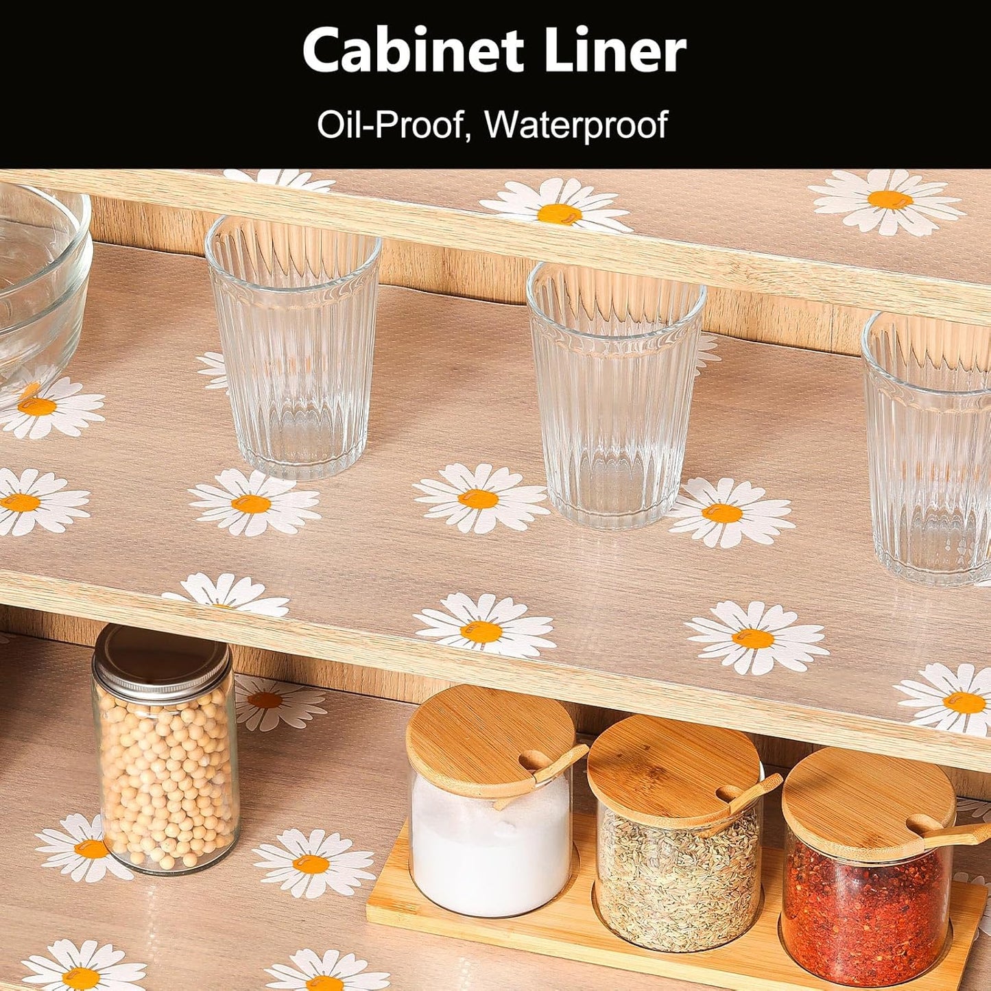INNOLITES Shelf Liners for Kitchen Cabinets, Non Adhesive Drawer Cabinet Liner, Waterproof Oil-Proof Non-Slip Shelf Liner for Kitchen Pantry Refrigerator 11.8" x 236"