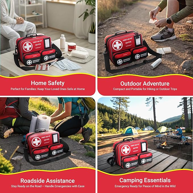 520 Piece Large First Aid Kit – Emergency Survival Kit - Image 7