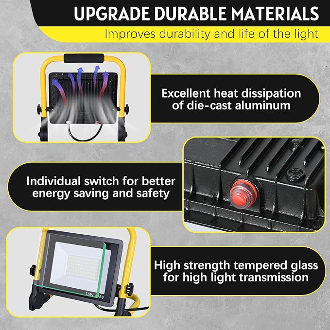 10000LM LED Work Light: Portable Work Light - Image 9