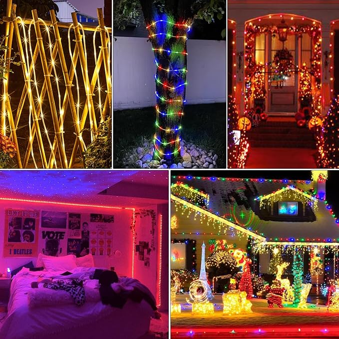 Nazuwke 200Ft Rope Lights Outdoor, 18 Colors Changing 610 LED String Lights - Image 5