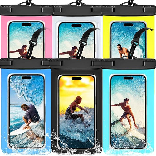6 Pack Waterproof Phone Pouch IPX8 Universal Waterproof Case Dry Bag Phone by 70+Years+Loved