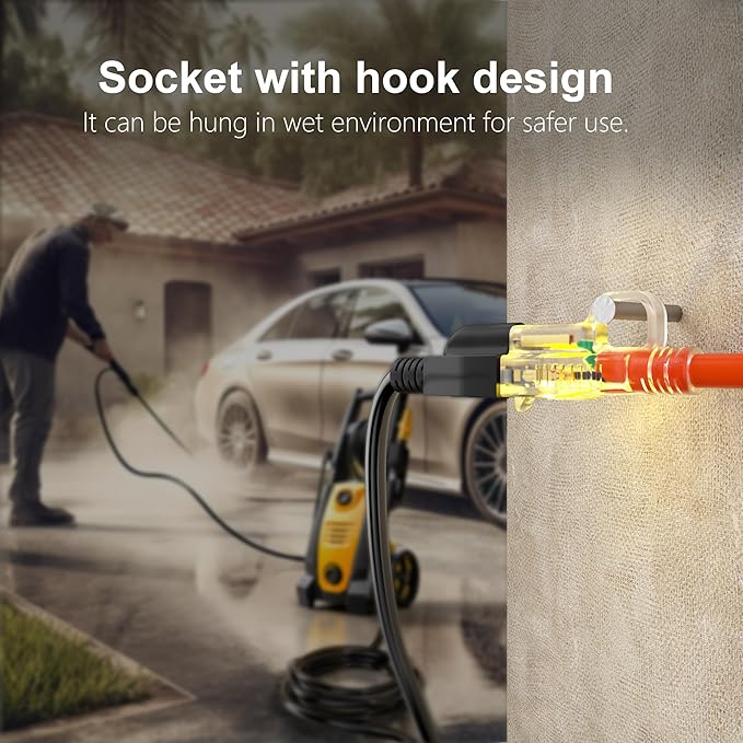 HUANCHAIN 12/3 Gauge Heavy Duty Outdoor Extension Cord 75 ft Waterproof - Image 2