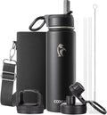 Coolflask Water Bottle 20 oz Insulated by Coolflask