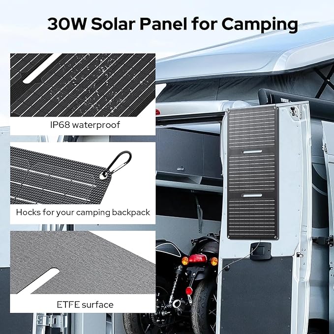 ENOFLO 30W Solar Panel Charger YT30 Foldable Solar Panel IP65 Waterproof Solar - Image 3