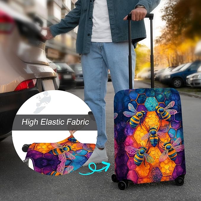 Luggage Cover Protector for 26-28 Inch Suitcases, TSA Approved Elastic Travel - Image 4