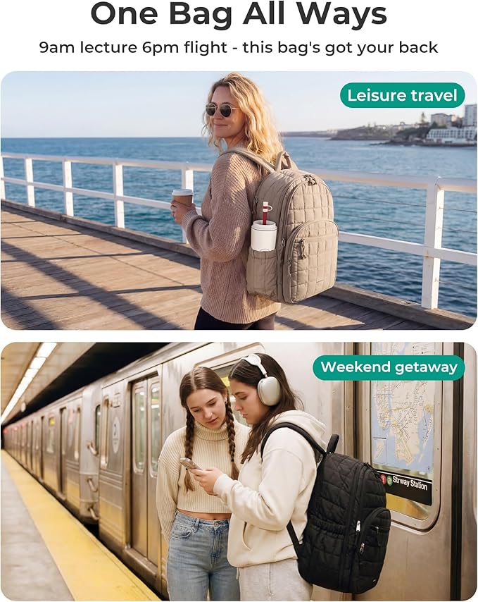 BAGSMART College Laptop Backpack, Travel Backpack - Image 7